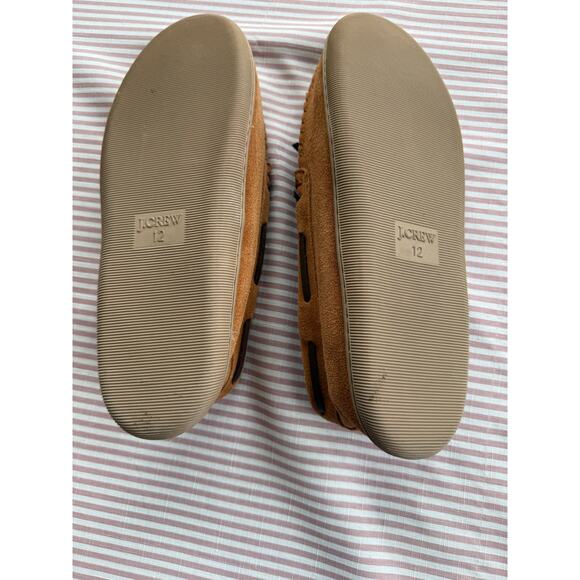 J. Crew Men's Brown Suede Moccasins Slippers Size 12 Casual - Picture 2 of 5